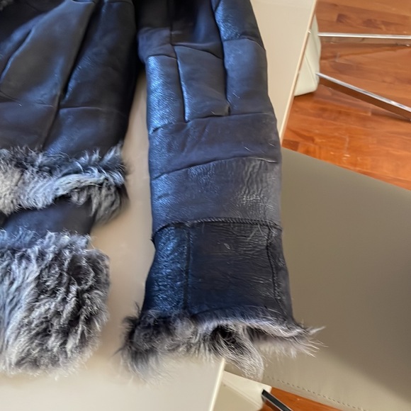 Natural fur coat for girl 5-7 years old very light weight - Picture 4 of 11